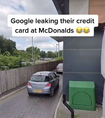▲▼google街景司機買麥當勞被拍下。（圖／翻攝自tiktok／@googlemapsfun）